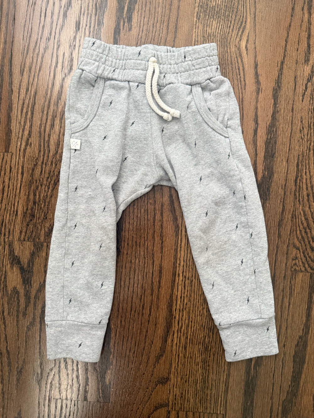 Childhoods Clothing Gray Joggers with Tiny Bolt Print